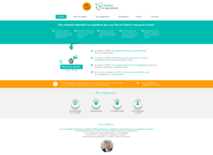 Home page, one-page layout